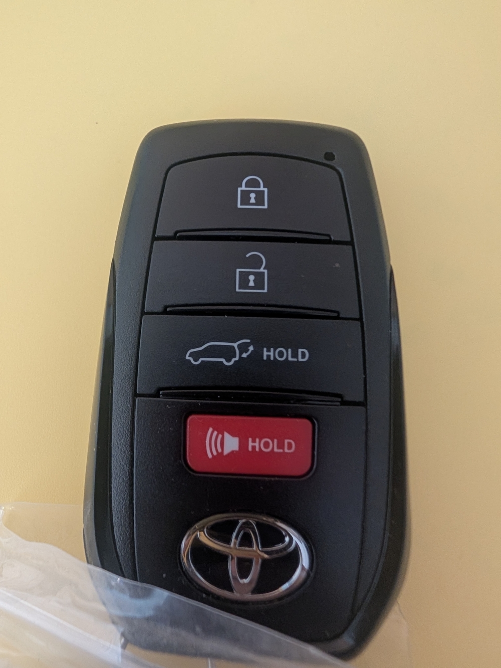 New Black Smart Keyring with Red Panic Button, Toyota Corolla 2024